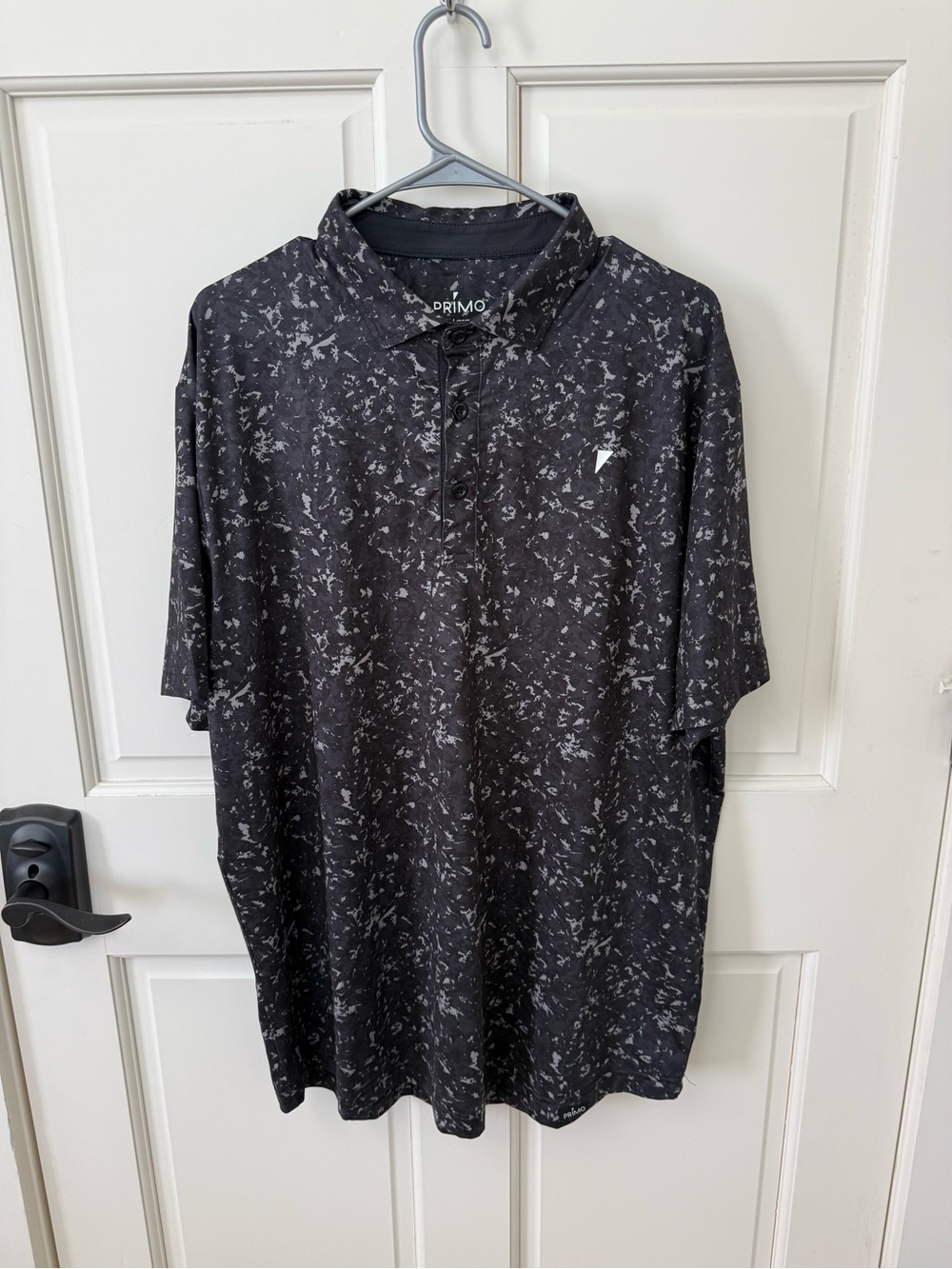 Primo Men’s Black Marbled Polo Shirt